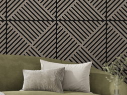 Mexen Linea 08 akustický nástěnný panel 60 x 60 cm (4 ks), plsť 9 mm, technická dýha, Šedý Dub - S110-60607-08-043