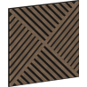 Mexen Linea 08 akustický stěnový panel 60 x 60 cm (4ks), plsť 9 mm, technická dýha, Tmavý ořech - S110-60607-08-044