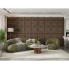 Mexen Linea 08 akustický stěnový panel 60 x 60 cm (4ks), plsť 9 mm, technická dýha, Tmavý ořech - S110-60607-08-044