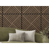 Mexen Linea 08 akustický stěnový panel 60 x 60 cm (4ks), plsť 9 mm, technická dýha, Tmavý ořech - S110-60607-08-044
