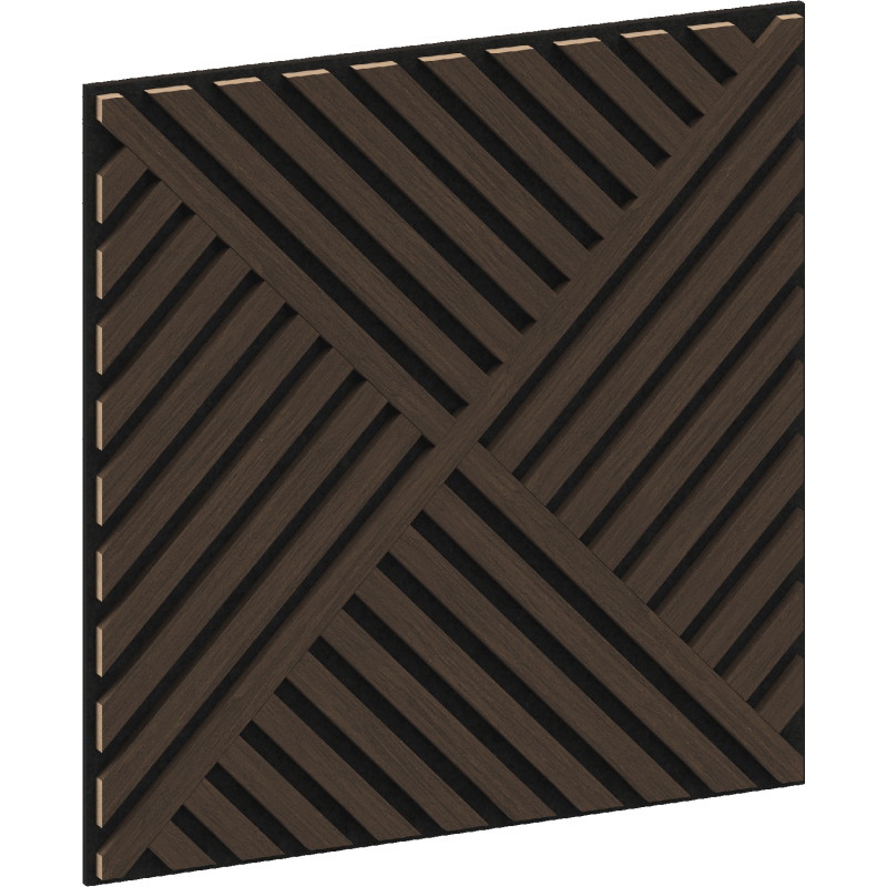 Mexen Linea 08 akustický nástěnný panel 60 x 60 cm (4 ks), plsť 9 mm, technická dýha, Dub Mocca - S110-60607-08-045