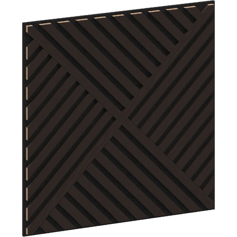 Mexen Linea 08 akustický nástěnný panel 60 x 60 cm (4 ks), plsť 9 mm, technická dýha, Černý dub - S110-60607-08-046