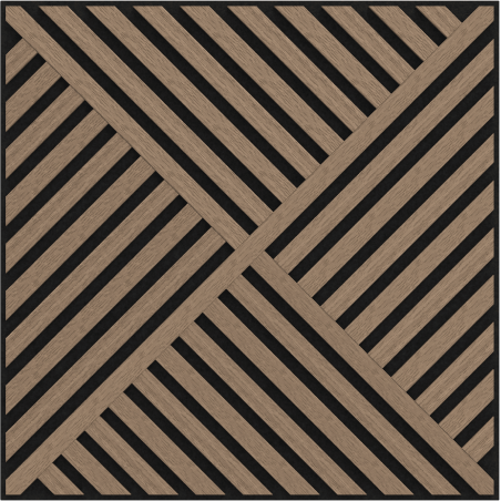 Mexen Linea 08 akustický nástěnný panel 60 x 60 cm (4 ks), plsť 9 mm, technická dýha, Světlý Ořech - S110-60607-08-047