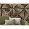 Mexen Linea 08 akustický nástěnný panel 60 x 60 cm (4 ks), plsť 9 mm, technická dýha, Světlý Ořech - S110-60607-08-047
