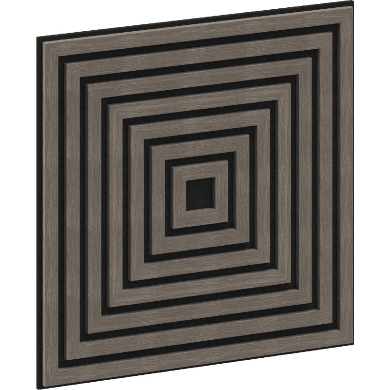 Mexen Linea 13 akustický nástěnný panel 60 x 60 cm (4 ks), plsť 9 mm, technická dýha, Šedý Dub - S110-60607-13-043