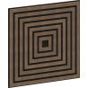 Mexen Linea 13 akustický nástěnný panel 60 x 60 cm (4 ks), 9 mm plsť, technická dýha, Tmavý Ořech - S110-60607-13-044