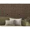 Mexen Linea 13 akustický nástěnný panel 60 x 60 cm (4 ks), 9 mm plsť, technická dýha, Tmavý Ořech - S110-60607-13-044