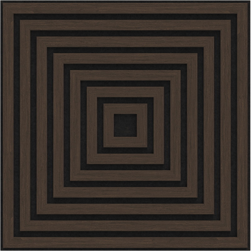 Mexen Linea 13 akustický stěnový panel 60 x 60 cm (4ks), plsť 9 mm, technická dýha, Dub Mocca - S110-60607-13-045