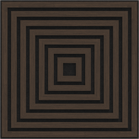 Mexen Linea 13 akustický stěnový panel 60 x 60 cm (4ks), plsť 9 mm, technická dýha, Dub Mocca - S110-60607-13-045