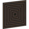Mexen Linea 13 akustický stěnový panel 60 x 60 cm (4ks), plsť 9 mm, technická dýha, Dub Mocca - S110-60607-13-045