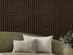 Mexen Linea 13 akustický stěnový panel 60 x 60 cm (4ks), plsť 9 mm, technická dýha, Dub Mocca - S110-60607-13-045
