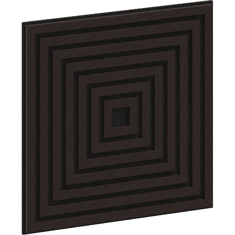 Mexen Linea 13 akustický stěnový panel 60 x 60 cm (4ks), plsť 9 mm, technická dýha, Černý dub - S110-60607-13-046