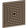Mexen Linea 13 Akustický nástěnný panel 60 x 60 cm (4 ks), plsť 9 mm, technická dýha, Světlý ořech - S110-60607-13-047