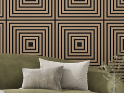 Mexen Linea 13 Akustický nástěnný panel 60 x 60 cm (4 ks), plsť 9 mm, technická dýha, Světlý ořech - S110-60607-13-047