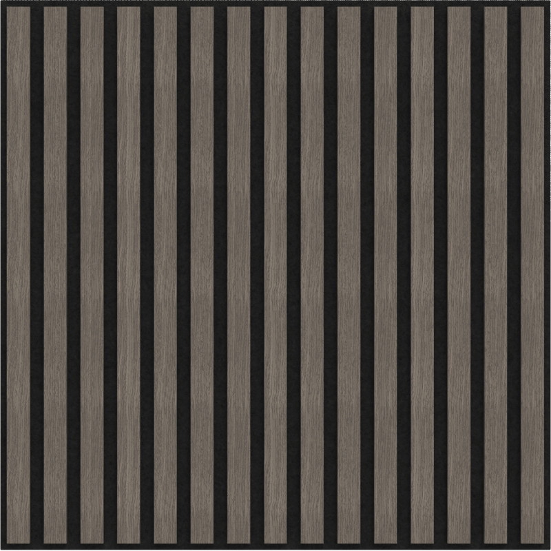Mexen Linea 15 akustický nástěnný panel 60 x 60 cm (4ks), plsť 9 mm, technická dýha, Šedý Dub - S110-60607-15-043