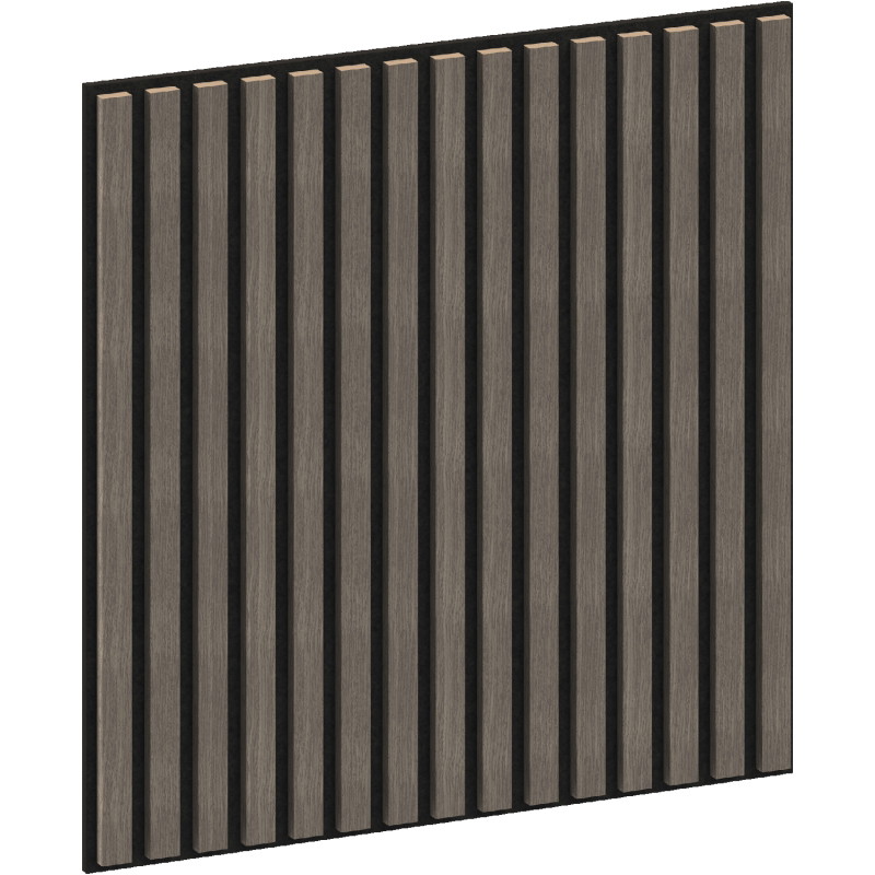 Mexen Linea 15 akustický nástěnný panel 60 x 60 cm (4ks), plsť 9 mm, technická dýha, Šedý Dub - S110-60607-15-043