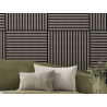 Mexen Linea 15 akustický nástěnný panel 60 x 60 cm (4ks), plsť 9 mm, technická dýha, Šedý Dub - S110-60607-15-043