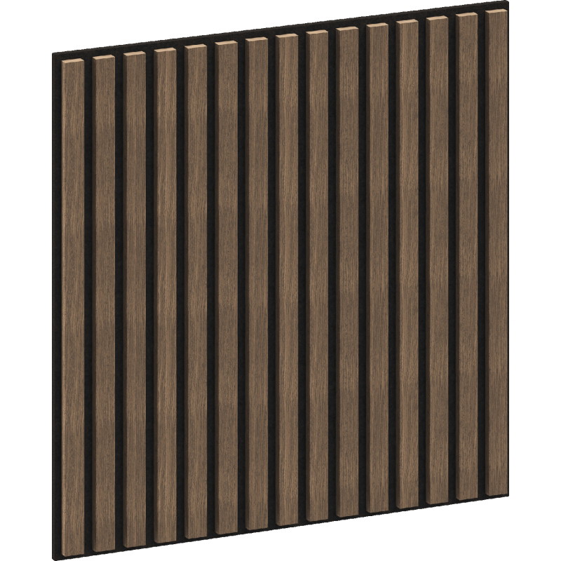 Mexen Linea 15 akustický nástěnný panel 60 x 60 cm (4ks), plsť 9 mm, technická dýha, Tmavý ořech - S110-60607-15-044