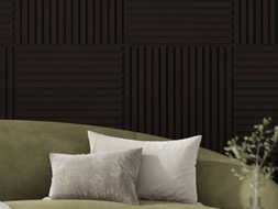 Mexen Linea 15 akustický nástěnný panel 60 x 60 cm (4 ks), plsť 9 mm, technická dýha, Černý Dub - S110-60607-15-046