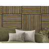 Mexen Linea 15 akustický nástěnný panel 60 x 60 cm (4 ks), plsť 9 mm, technická dýha, Medový Dub - S110-60607-15-066
