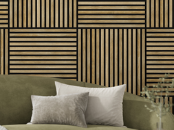 Mexen Linea 15 akustický nástěnný panel 60 x 60 cm (4 ks), plsť 9 mm, technická dýha, Medový Dub - S110-60607-15-066