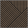 Mexen Linea 25 akustický nástěnný panel 60 x 60 cm (4ks), plsť 9 mm, technická dýha, Tmavý Ořech - S110-60607-25-044