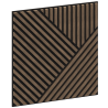 Mexen Linea 25 akustický nástěnný panel 60 x 60 cm (4ks), plsť 9 mm, technická dýha, Tmavý Ořech - S110-60607-25-044
