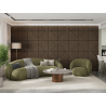 Mexen Linea 25 akustický nástěnný panel 60 x 60 cm (4ks), plsť 9 mm, technická dýha, Tmavý Ořech - S110-60607-25-044