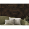 Mexen Linea 25 akustický nástěnný panel 60 x 60 cm (4ks), plsť 9 mm, technická dýha, Dub Mocca - S110-60607-25-045