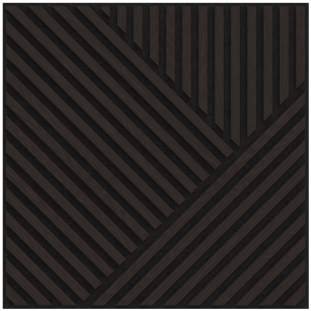 Mexen Linea 25 akustický stěnový panel 60 x 60 cm (4 ks), plsť 9 mm, technická dýha, Černý Dub - S110-60607-25-046
