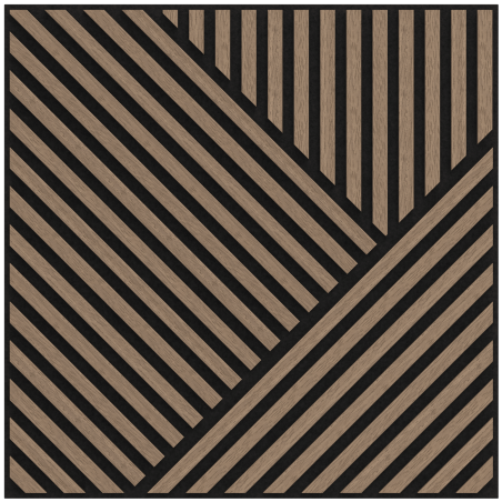 Mexen Linea 25 akustický stěnový panel 60 x 60 cm (4 ks), 9 mm plsť, technická dýha, Světlý Ořech - S110-60607-25-047