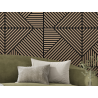 Mexen Linea 25 akustický stěnový panel 60 x 60 cm (4 ks), 9 mm plsť, technická dýha, Světlý Ořech - S110-60607-25-047