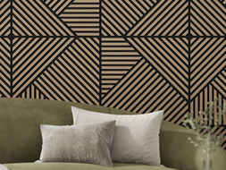 Mexen Linea 25 akustický stěnový panel 60 x 60 cm (4 ks), 9 mm plsť, technická dýha, Světlý Ořech - S110-60607-25-047
