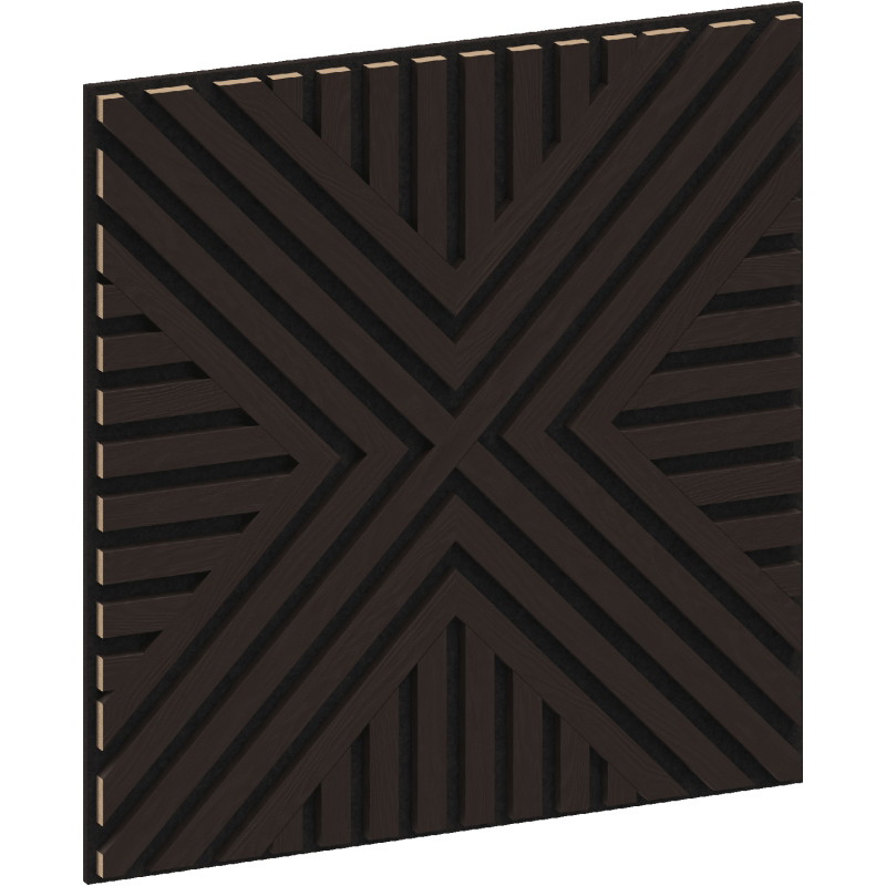 Mexen Linea 26 akustický nástěnný panel 60 x 60 cm (4 ks), plsť 9 mm, technická dýha, Černý Dub - S110-60607-26-046