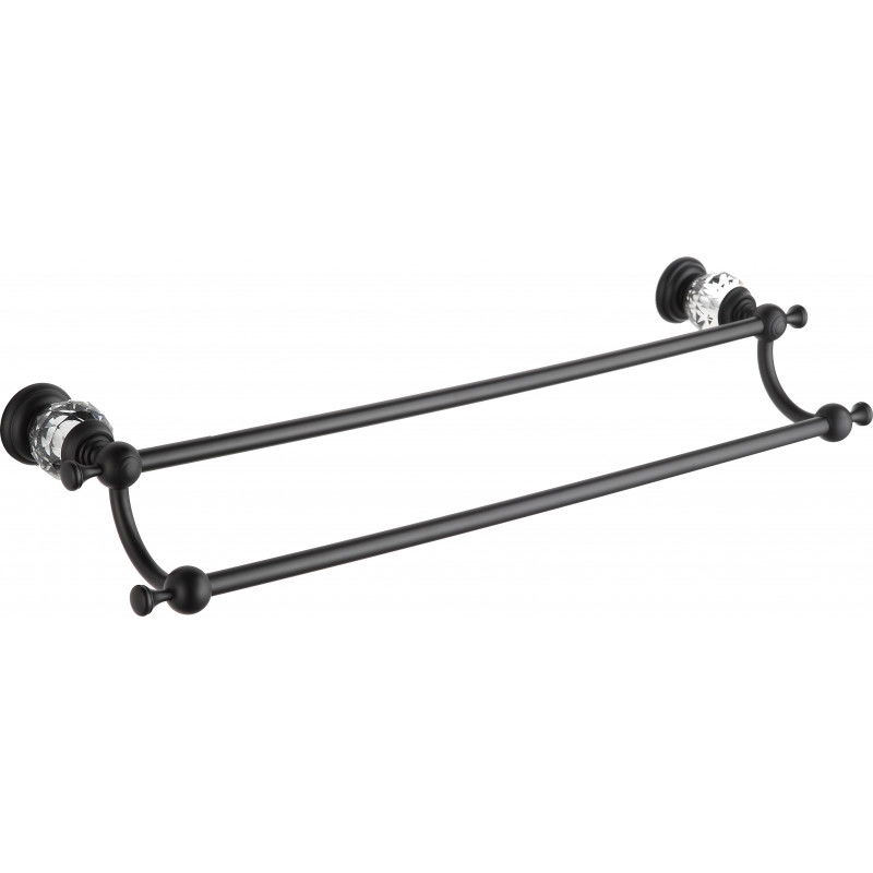 Mexen Estela dvojitý držák na ručník, černý - 7011525-70