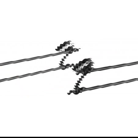 Mexen Estela dvojitý držák na ručník, černý - 7011525-70