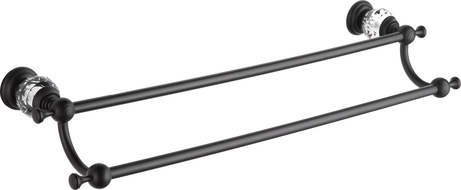 Mexen Estela dvojitý držák na ručník, černý - 7011525-70