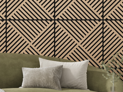 Mexen Linea 08 akustický nástěnný panel 60 x 60 cm (4 ks), plsť 9 mm, technická dýha, bělený dub - S110-60607-08-040