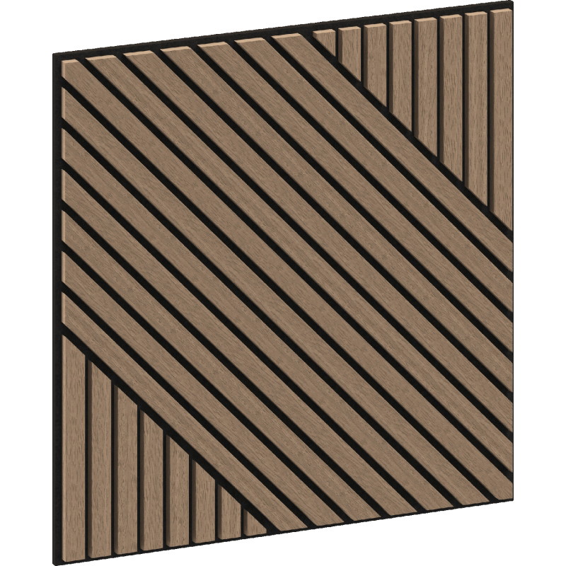 Mexen Linea 26 akustický stěnový panel 60 x 60 cm (4ks), plsť 9 mm, technická dýha, světle ořechový - S110-60607-26-047