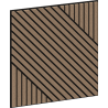Mexen Linea 26 akustický stěnový panel 60 x 60 cm (4ks), plsť 9 mm, technická dýha, světle ořechový - S110-60607-26-047