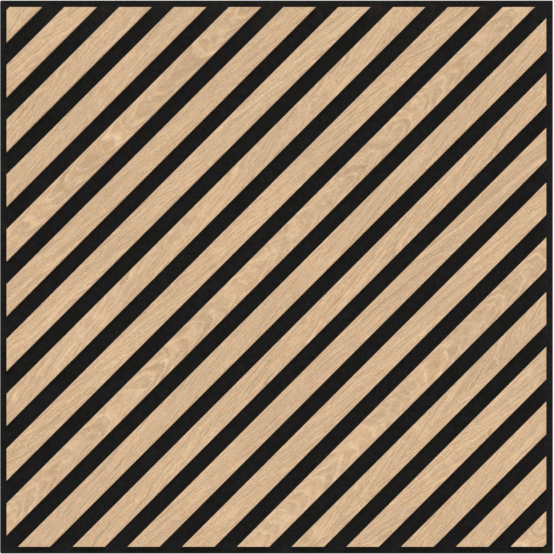 Mexen Linea 39 akustický nástěnný panel 60 x 60 cm (4ks), plsť 9 mm, technická dýha, bělený dub - S110-60607-39-040