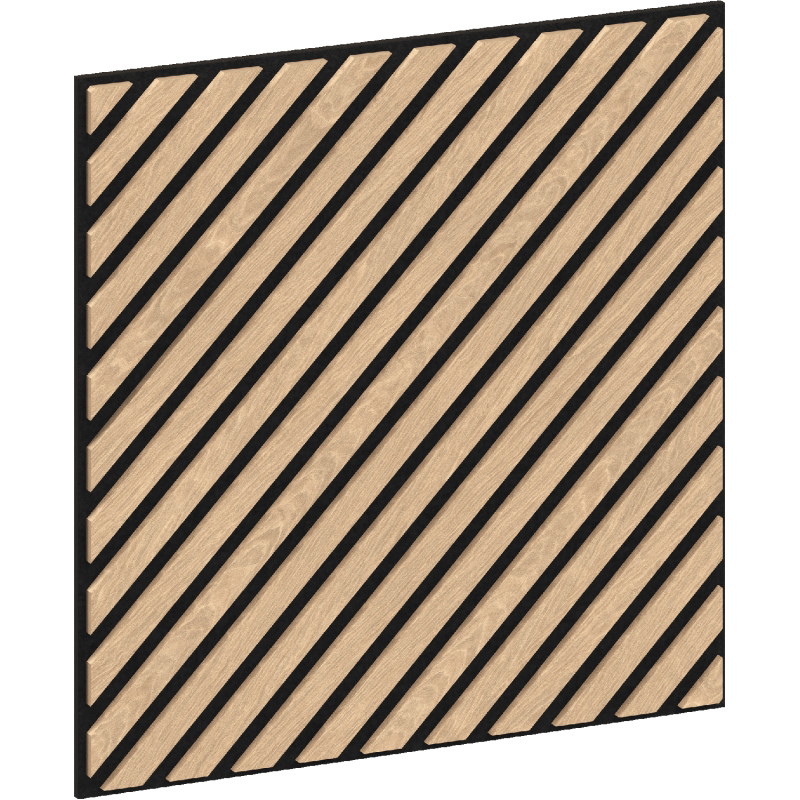 Mexen Linea 39 akustický nástěnný panel 60 x 60 cm (4ks), plsť 9 mm, technická dýha, bělený dub - S110-60607-39-040