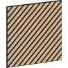 Mexen Linea 39 akustický nástěnný panel 60 x 60 cm (4ks), plsť 9 mm, technická dýha, bělený dub - S110-60607-39-040