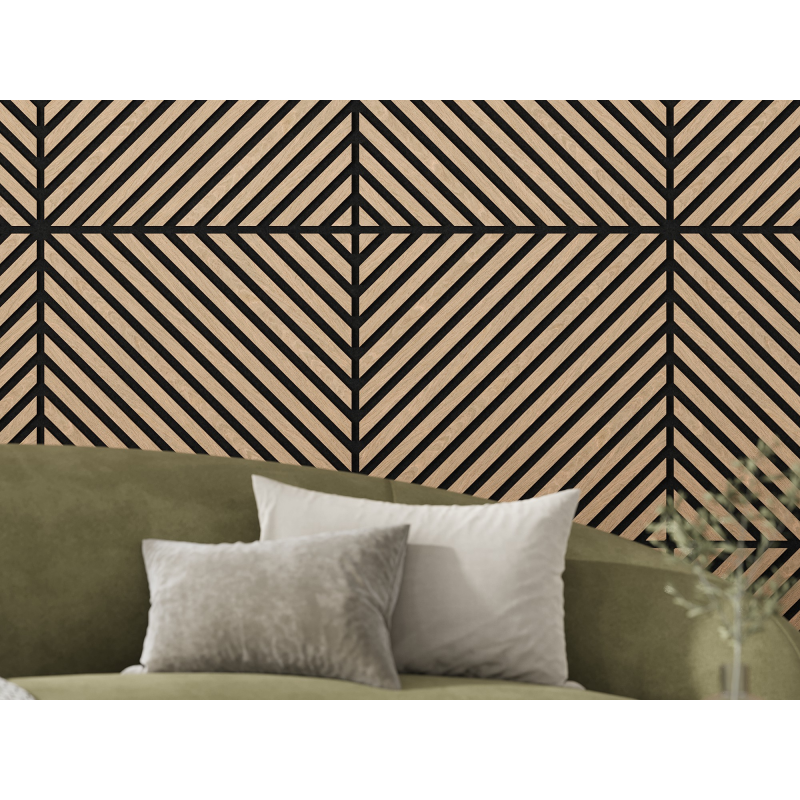 Mexen Lam-B nástěnné lamely 275 x 30 cm, HDF deska 4 mm, technická dýha, Pískový Dub - S100-275307-3015-001
