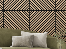 Mexen Linea 39 akustický nástěnný panel 60 x 60 cm (4ks), plsť 9 mm, technická dýha, bělený dub - S110-60607-39-040