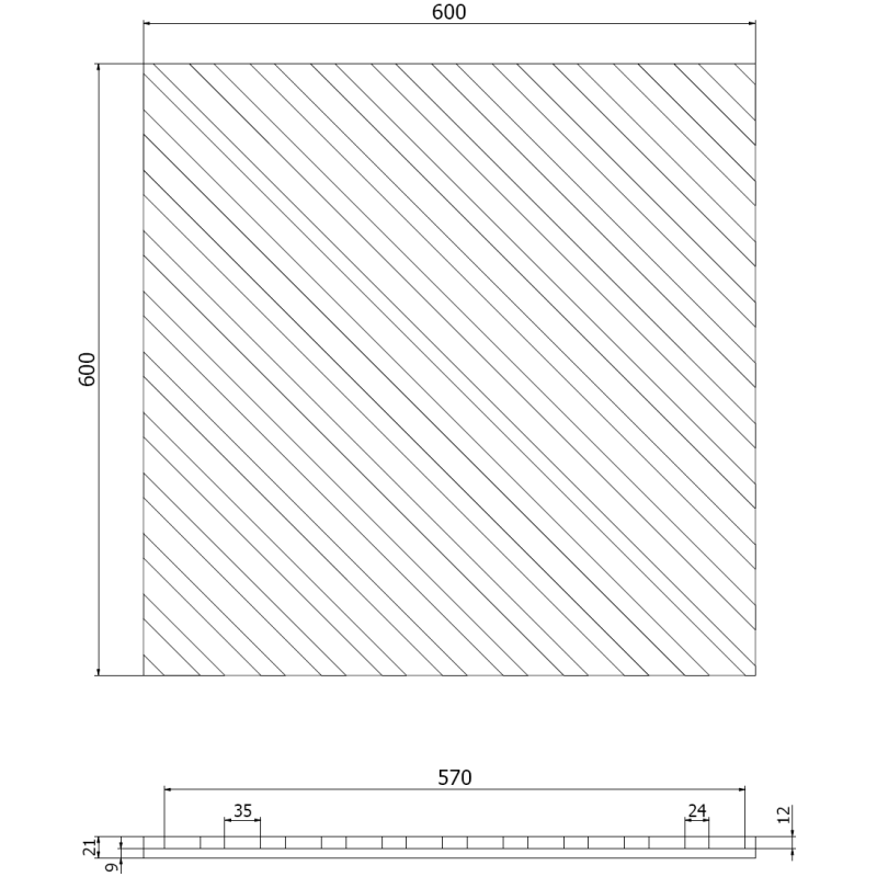 Mexen Lam-B nástěnné lamely 275 x 30 cm, HDF deska 4 mm, technická dýha, Pískový Dub - S100-275307-3015-001