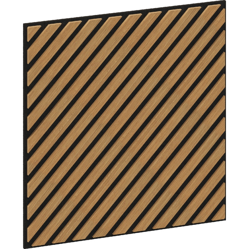 Mexen Linea 39 akustický nástěnný panel 60 x 60 cm (4 ks), plsť 9 mm, technická dýha, Dub Classic - S110-60607-39-041