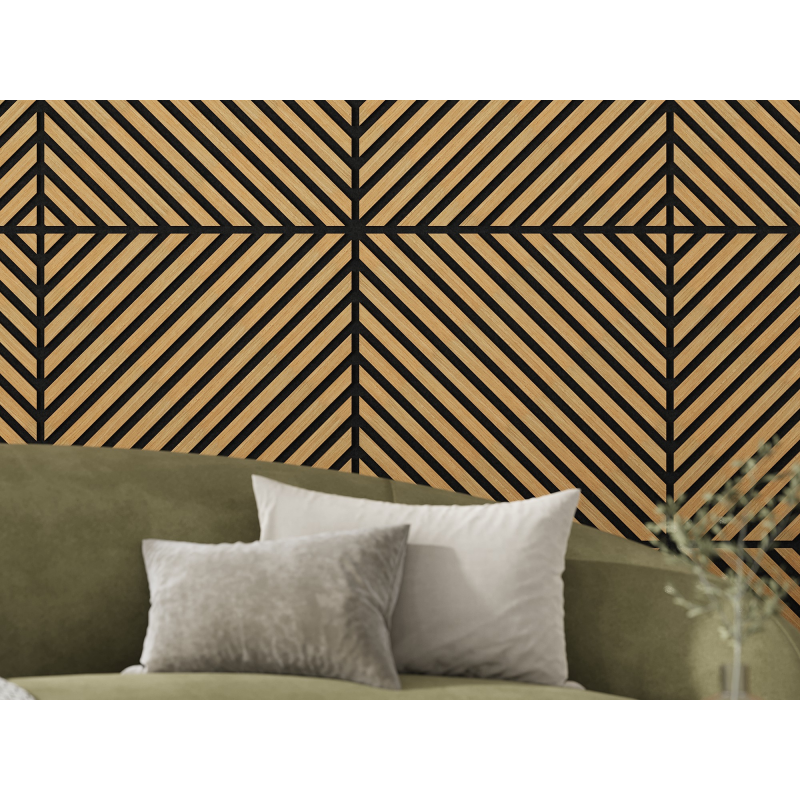 Mexen Lam-B nástěnné lamely 275 x 30 cm, HDF deska 4 mm, technická dýha, Pískový Dub - S100-275307-3015-001