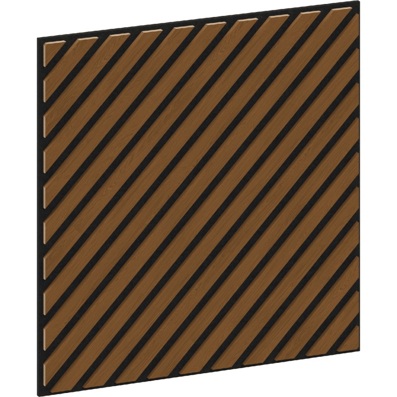Mexen Linea 39 akustický nástěnný panel 60 x 60 cm (4 ks), plsť 9 mm, technická dýha, Přírodní Dub - S110-60607-39-042