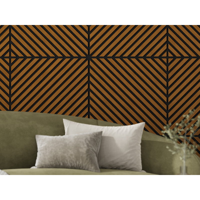 Mexen Lam-B nástěnné lamely 275 x 30 cm, HDF deska 4 mm, technická dýha, Pískový Dub - S100-275307-3015-001